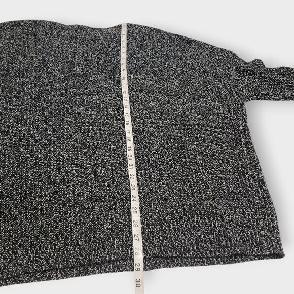 Betabrand Marbled Oversized Boxy Wool Blend Sweater Black White Sz Lg Minimalist - Picture 9 of 9